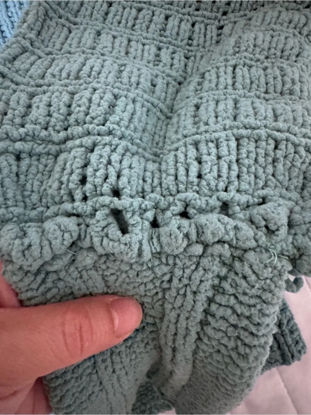 Free People Teal Cropped Turtleneck Chunky Knit Sweater